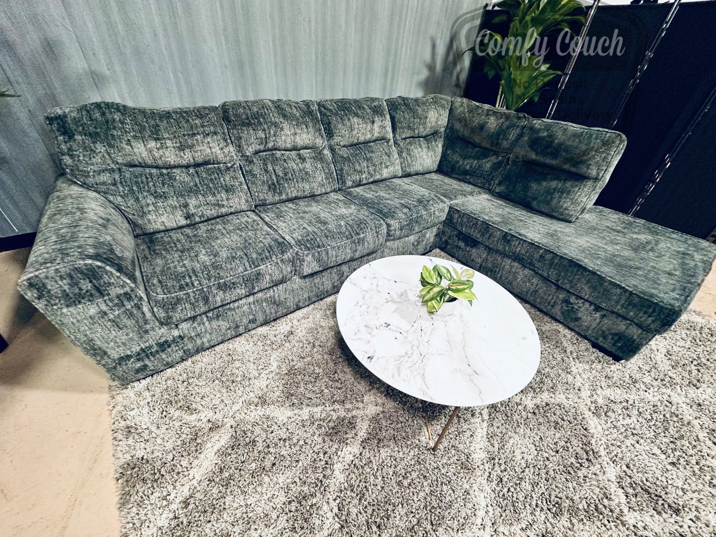 🛋️Soft Charcoal Gray Sectional Sofa(Delivery Available!! )