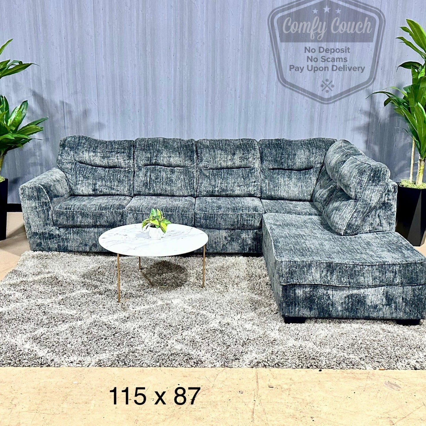 🛋️Soft Charcoal Gray Sectional Sofa(Delivery Available!! )