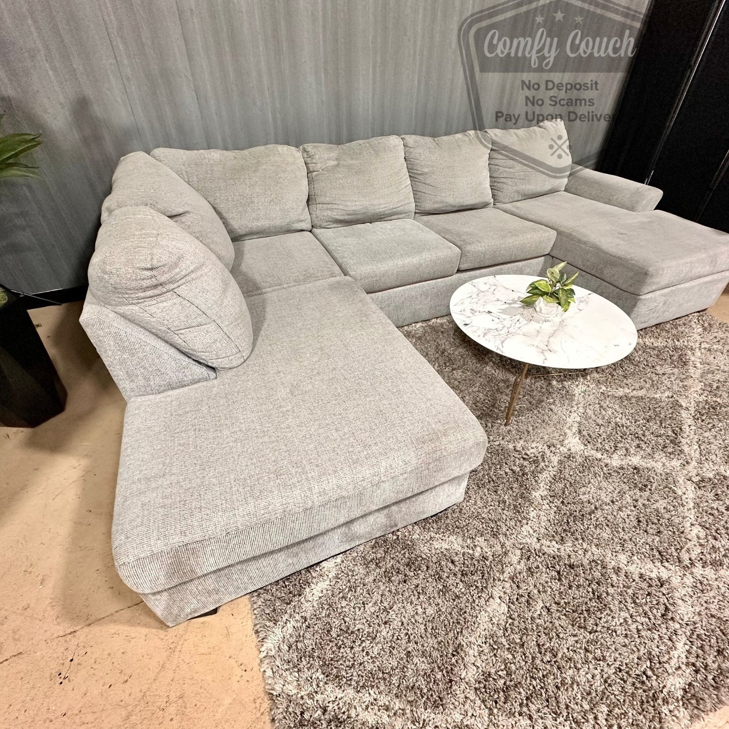 🛋️ Comfy Double Chaise Sectional Sofa(Delivery Available!! )
