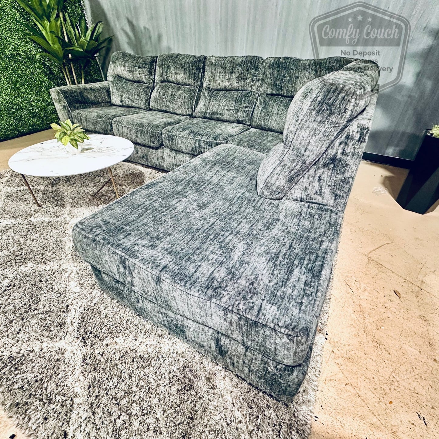 🛋️Soft Charcoal Gray Sectional Sofa(Delivery Available!! )