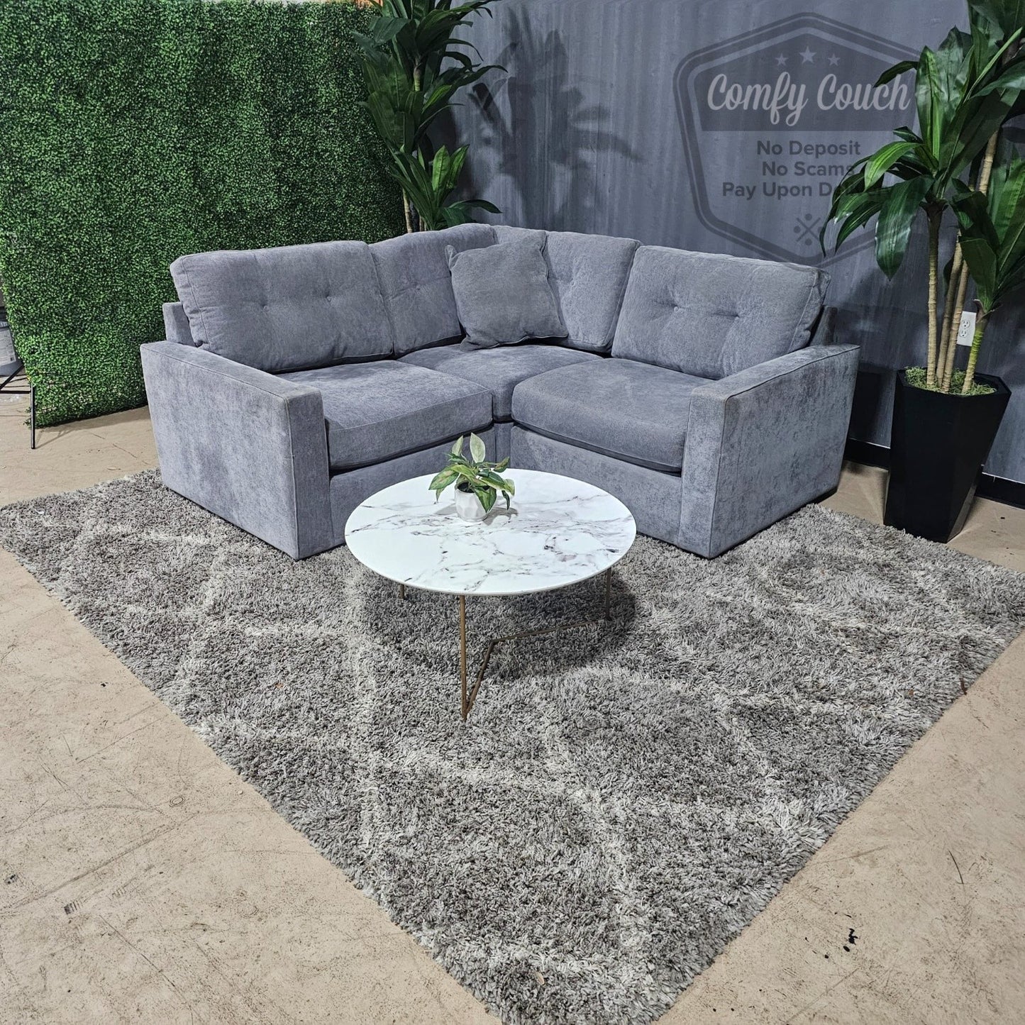 🛋️ Small Gray Modular sectional (Delivery Available!! )