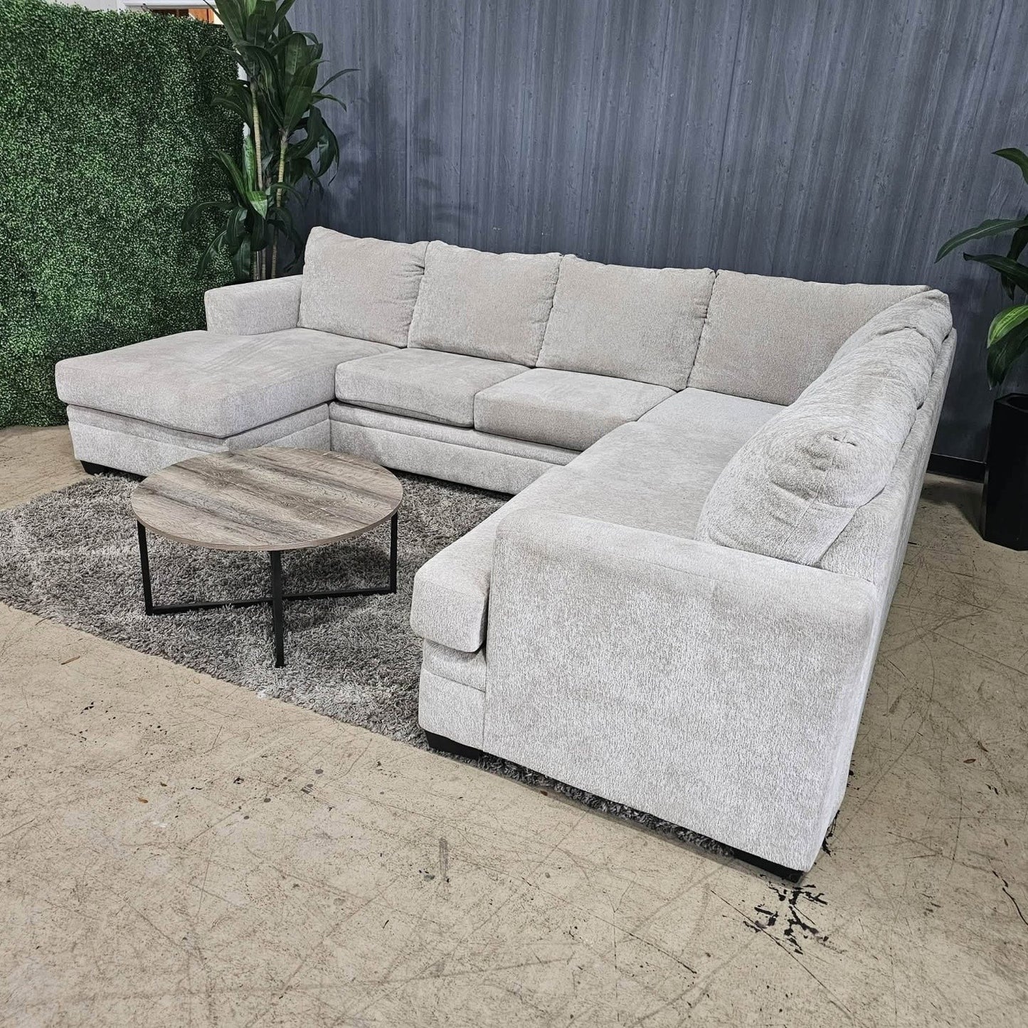 Beige Ushaped Sectional Sofa (Like New )