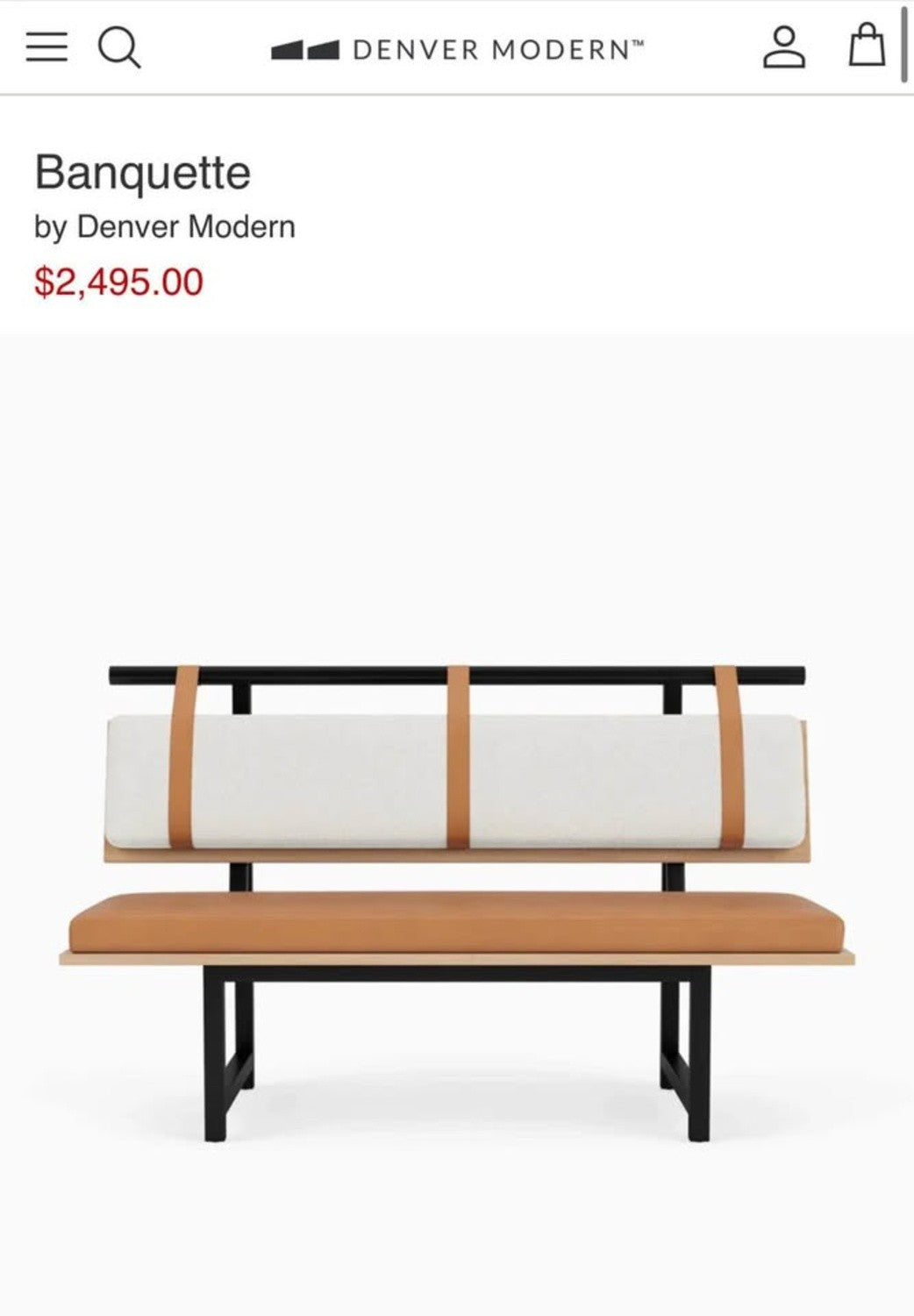 Denver Modern Banquette | Brand New in Box