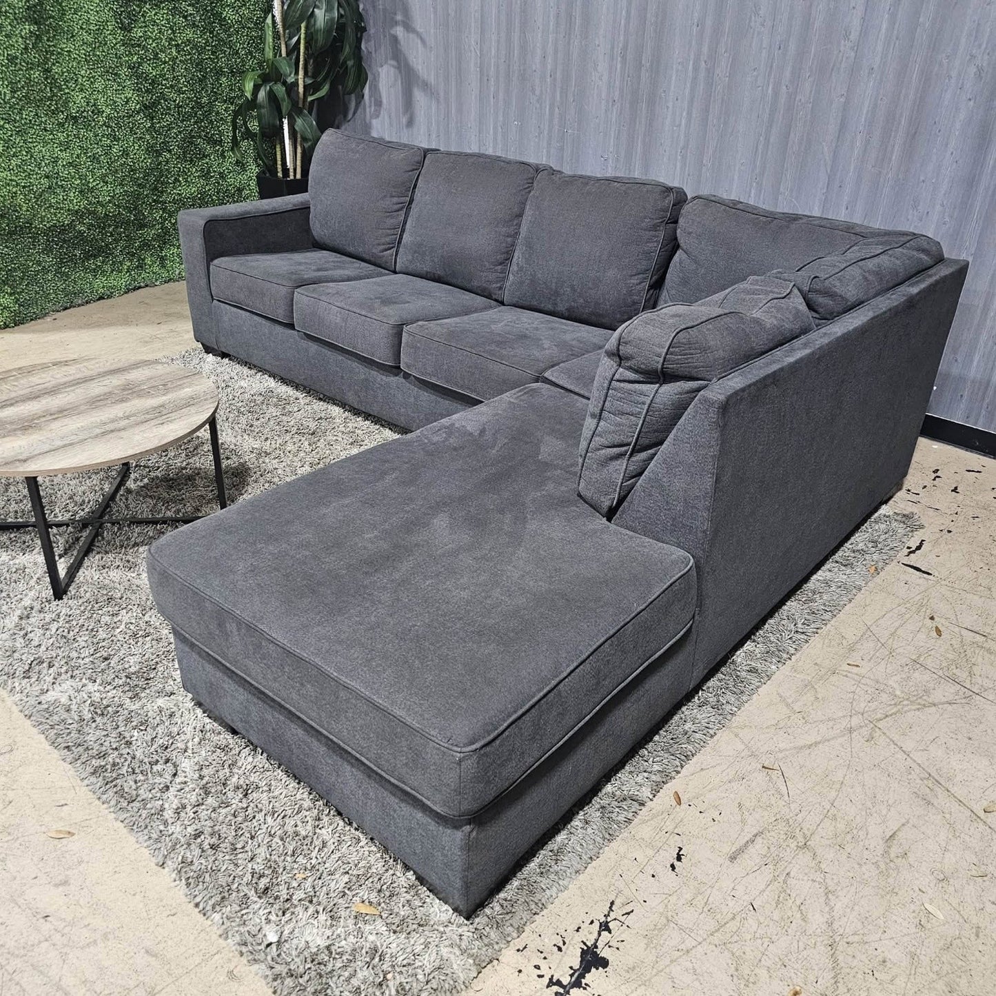 Comfy Charcoal Sectional Sofa (Delivery Available!! )