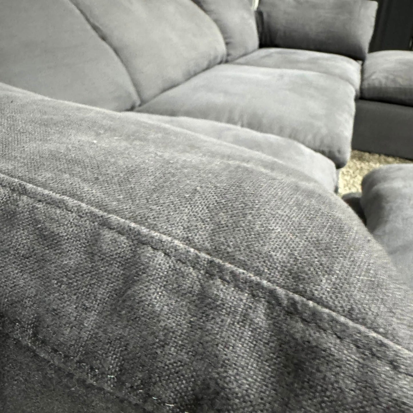 RH- Gray Linen Restoration Hardware Original Cloud Couch (5pc) | Luxe (Delivery Available!! )