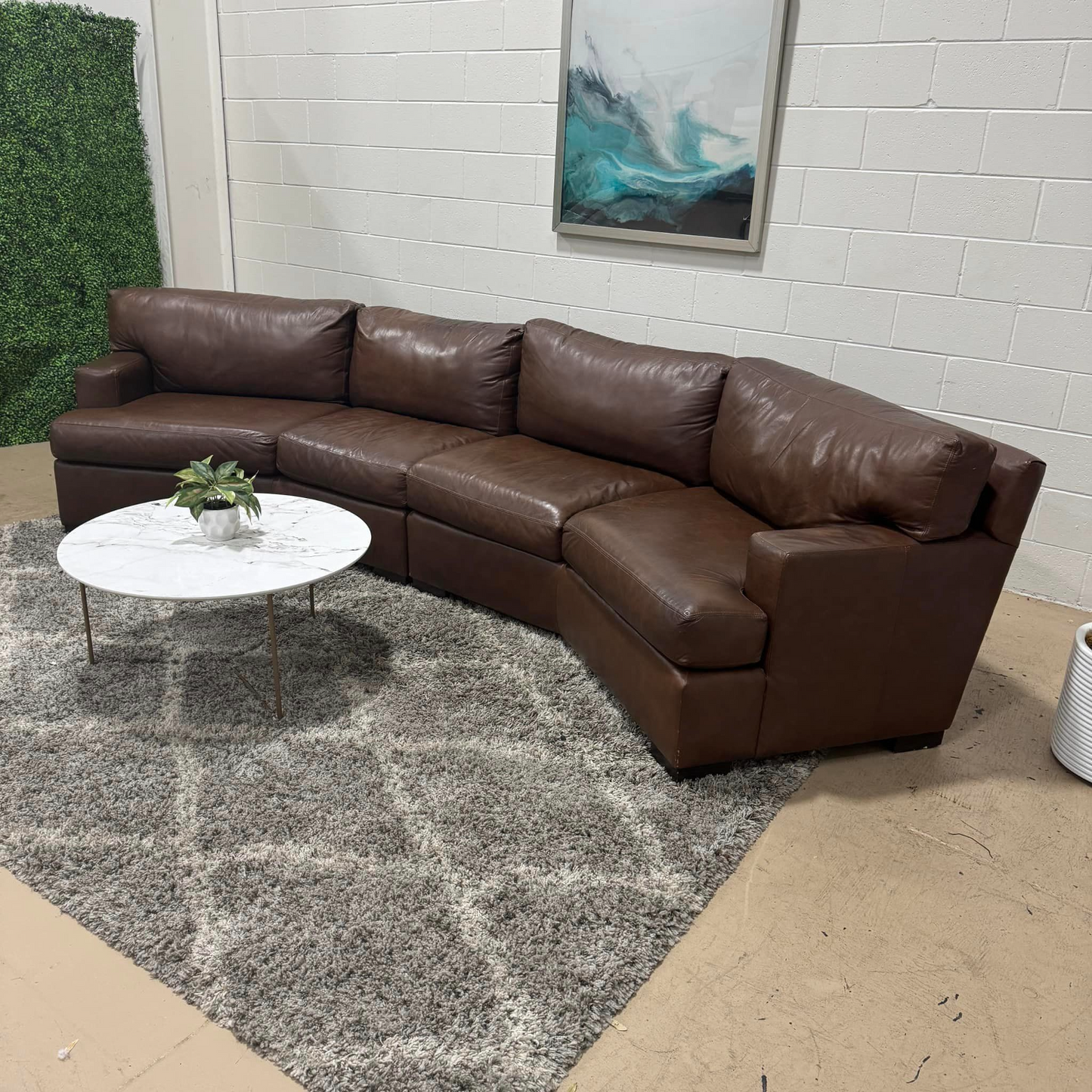 🛋️Brenhardt Genuine Leather Sofa w/ wedge (Delivery Available!! )