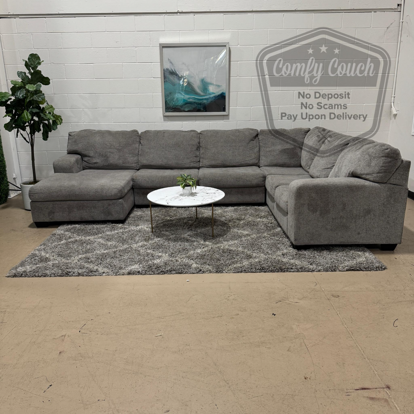 🛋️gray Ushaped Sectional- Ashleys (Delivery Available!! )