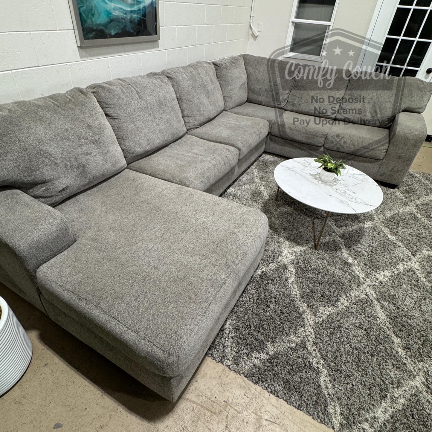 🛋️gray Ushaped Sectional- Ashleys (Delivery Available!! )