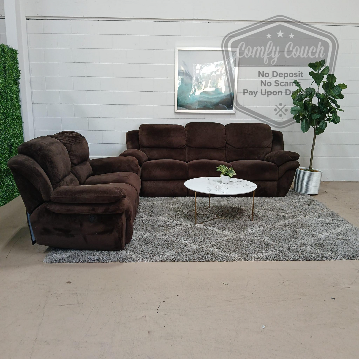 🛋️ Fabric Reclining Sofa Set (🚛Delivery Available!! )