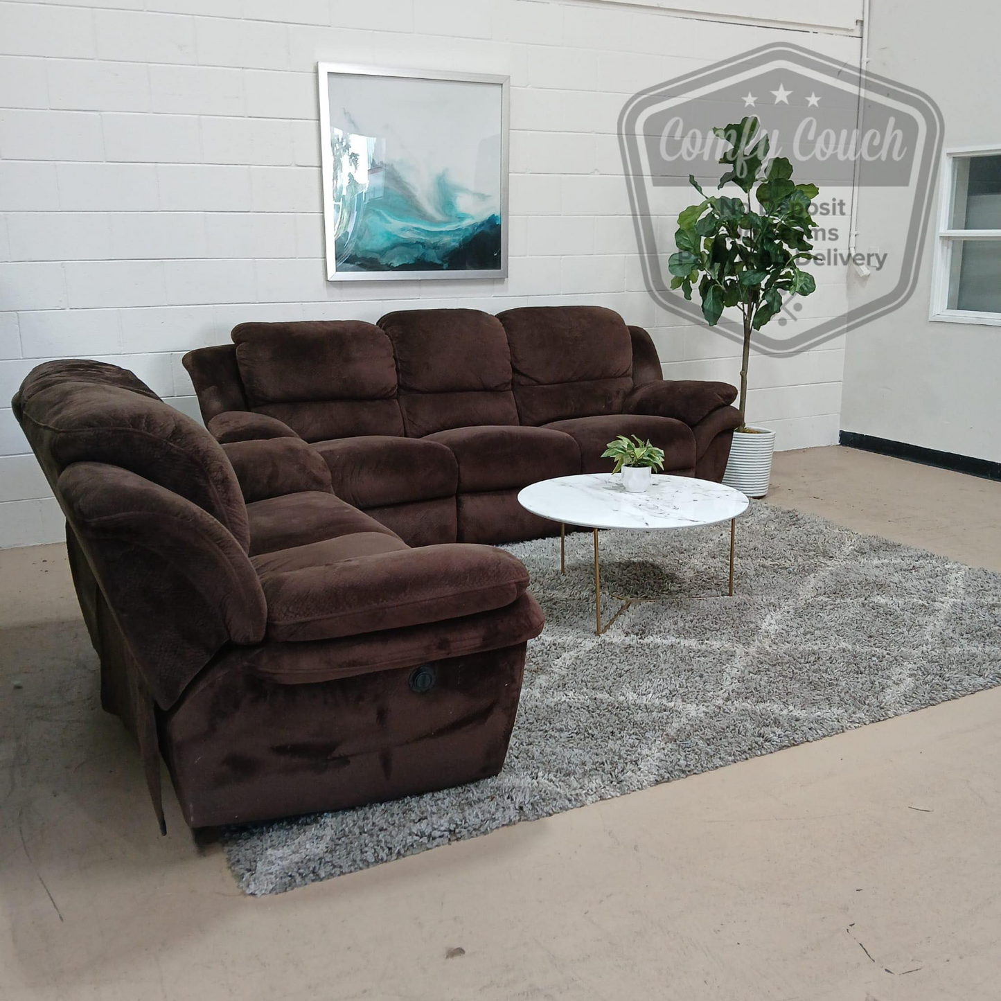 🛋️ Fabric Reclining Sofa Set (🚛Delivery Available!! )