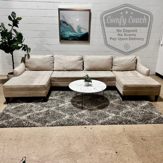 🛋️Haverty’s Beige Double Chaise Sectional (Delivery Available!! )