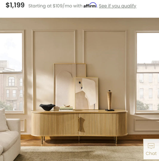 💎Castlery - Harper Curved TV Console & Side Table! (Delivery Available!! )