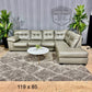 🛋️ Gray Faux Leather Sectional Sofa (Delivery Available!! )