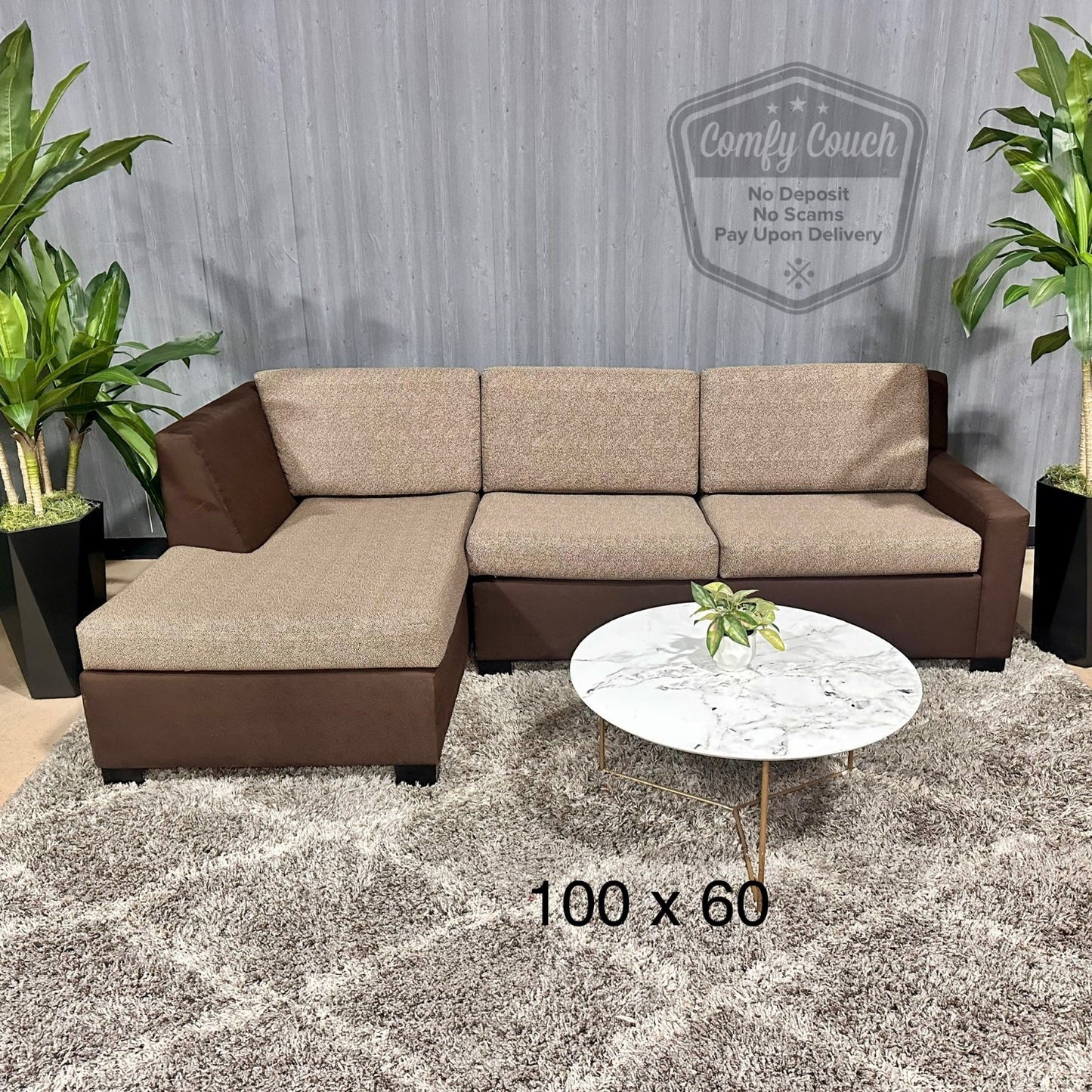 🛋️Like New Brown Sectional w/ Pullout (Delivery Available!! )
