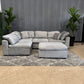 🛋️ Gray Microsuede Modular Sectional & Ottoman