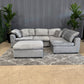 🛋️ Gray Microsuede Modular Sectional & Ottoman