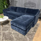 🛋️ Brand New Poly& Bark Blue Sectional (Delivery Available!! )