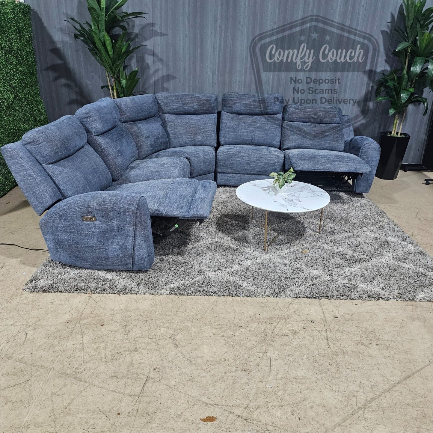 🛋️ Blue Reclining Sectional (Delivery Available!! )