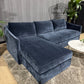🛋️ Brand New Poly& Bark Blue Sectional (Delivery Available!! )