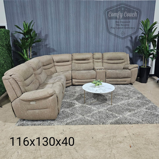🛋️ Tan Reclining Sectional (Delivery Available!! )