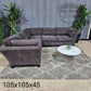 🛋️Fluffy Charcoal Sectional Sofa (Delivery Available!! )