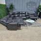 🛋️ Reclining Leather Sectional Sofa (Delivery Available!! )