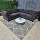 🛋️Fluffy Charcoal Sectional Sofa (Delivery Available!! )