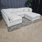 🛋️ White Comfy Sectional Sofa (Delivery Available!! )