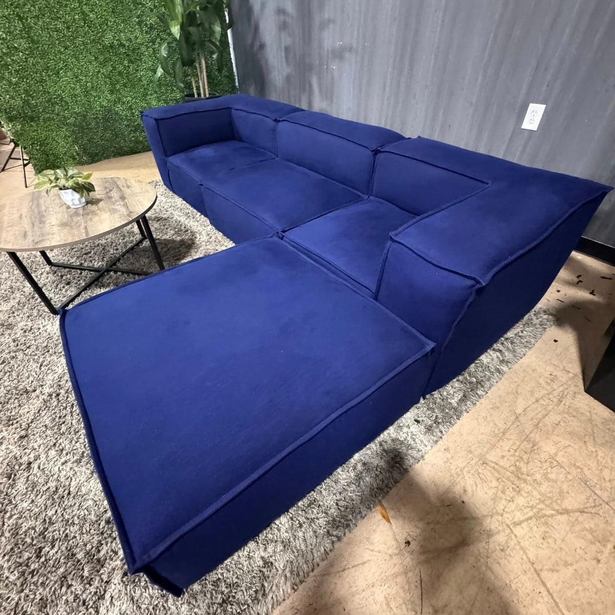 🛋️ Restoration Hardware Royal Blue Modular Sofa w/Ottoman (Delivery Available!! )