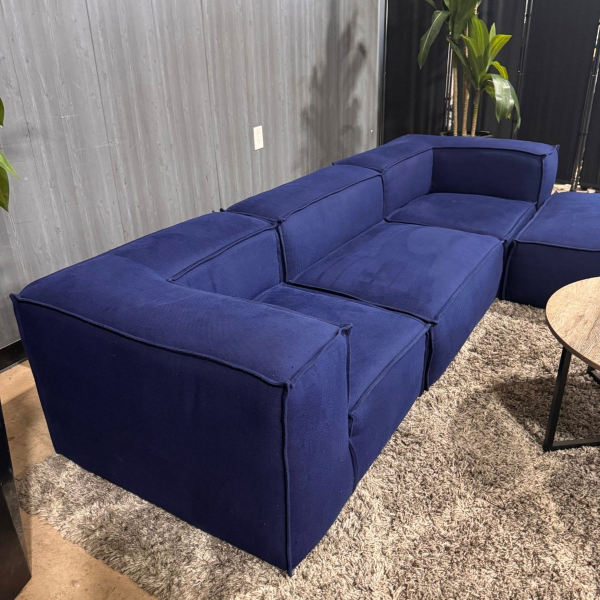 🛋️ Restoration Hardware Royal Blue Modular Sofa w/Ottoman (Delivery Available!! )