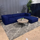 🛋️ Restoration Hardware Royal Blue Modular Sofa w/Ottoman (Delivery Available!! )