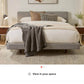 Queen Low Profile Upholstered Bed - Glaze Gray