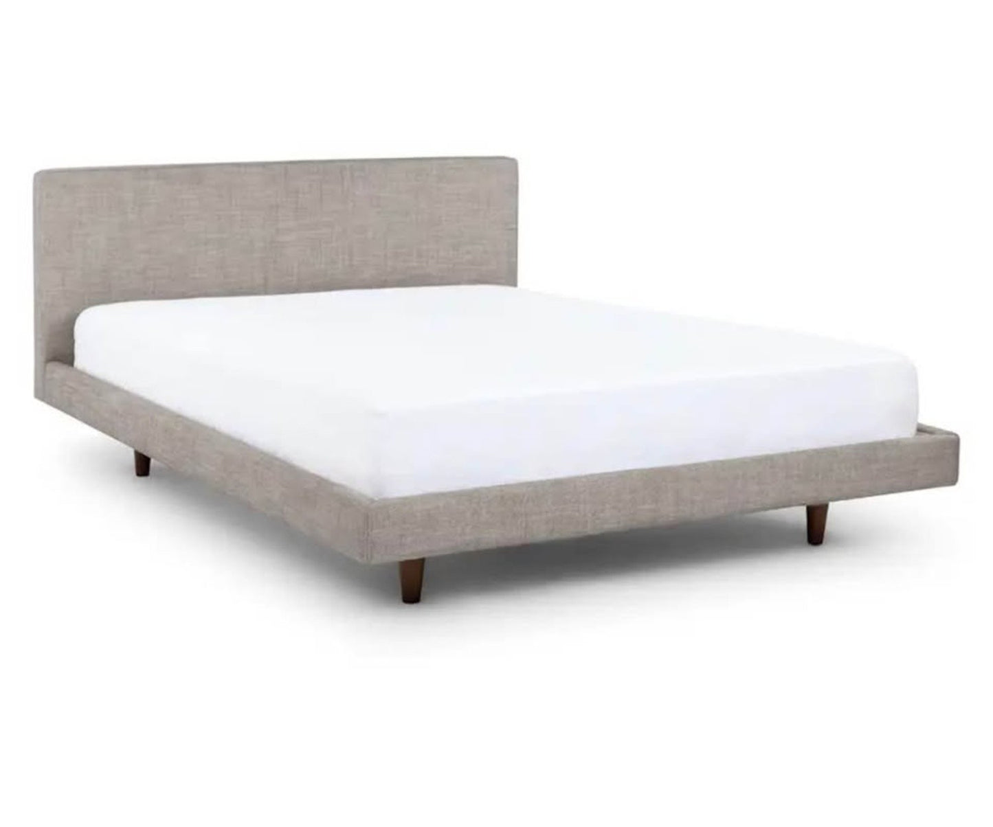 Queen Low Profile Upholstered Bed - Glaze Gray