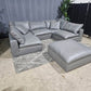 RH- Gray Leather Restoration Hardware Original Cloud Couch (6pc)