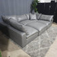 RH- Gray Leather Restoration Hardware Original Cloud Couch (6pc)