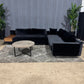 🛋️Black Velvet Dresden Sectional Sofa -Rove Concepts