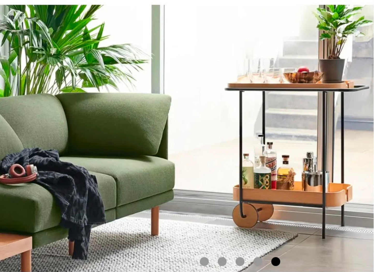 Dram Bar Cart by Burrow – Oak | Brand New in Box