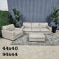 🛋️ Italian Leather Sofa & Chair Set w/Ottoman (Delivery Available!! )