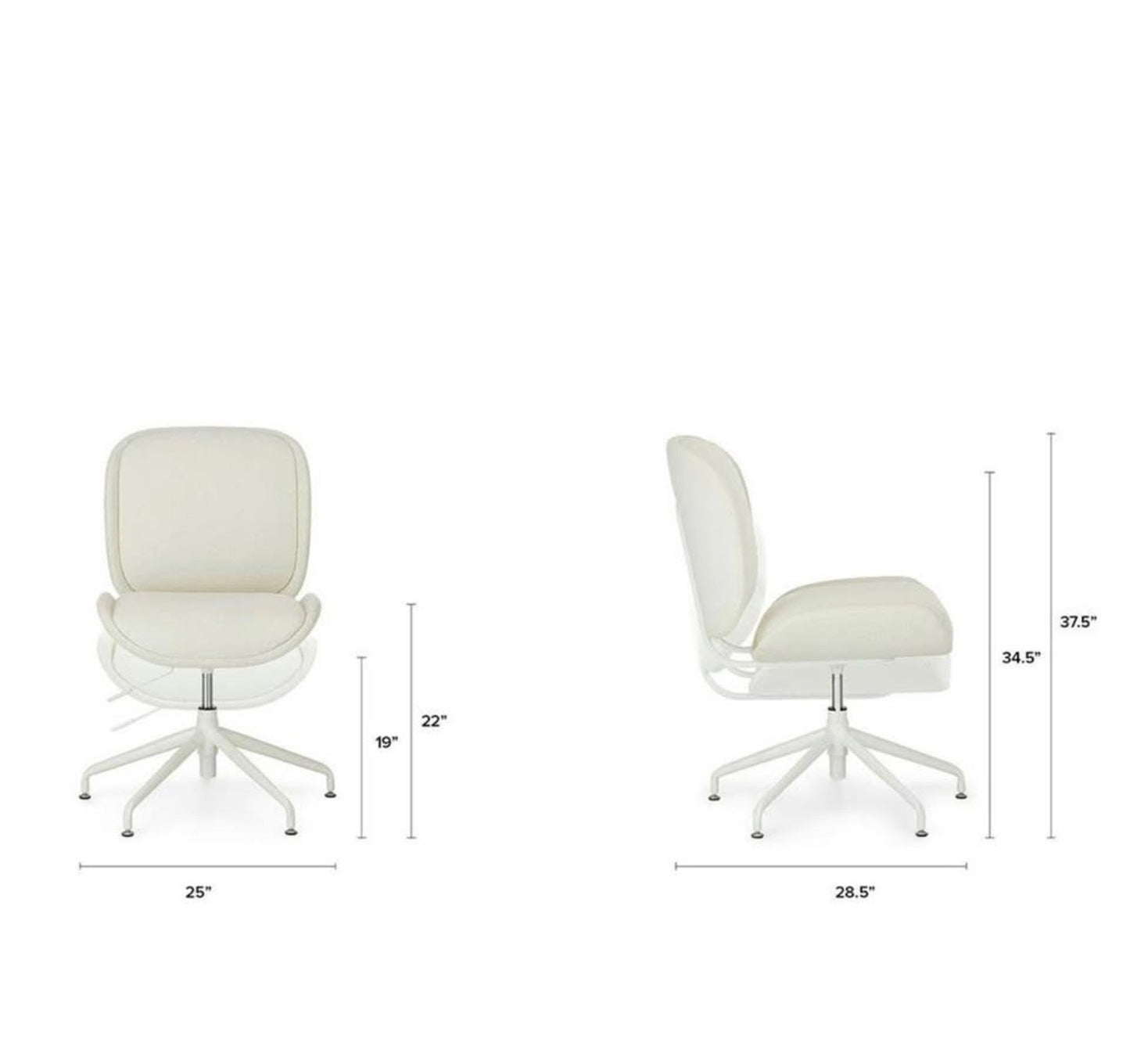 Rya Office Chair – Ivory Wool Bouclé | Brand New in Box