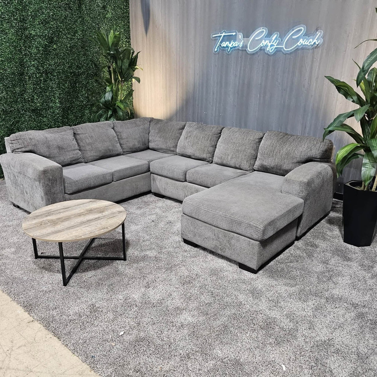 Large Ushaped Sectional, perfect size to fit most living rooms!