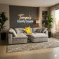 🛋️ Gray Microsuede Modular Sectional & Ottoman