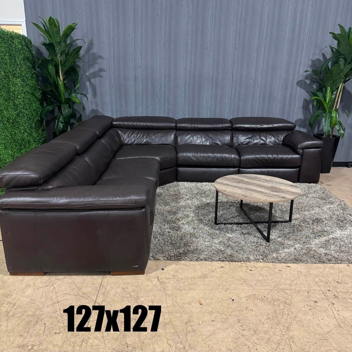 💎 Natuzzi Leather Reclining Sectional Sofa (Delivery Available!! )
