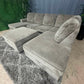 Beige Double Chaise Sectional Sofa + Ottoman (Delivery Available!! )