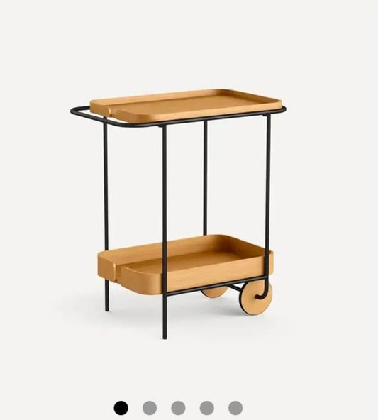 Dram Bar Cart by Burrow – Oak | Brand New in Box
