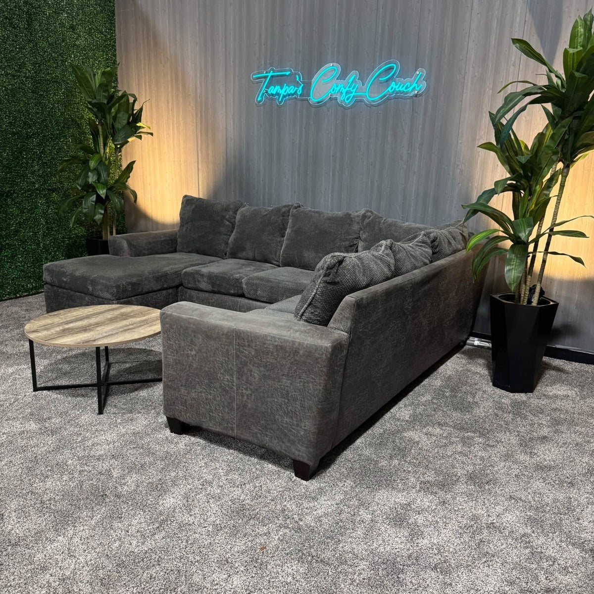 Charcoal Ushaped Sectional Sofa (Delivery Available!! )