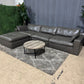 🛋️ Gray Leather Modular Sofa w Ottoman (Delivery Available!! )