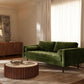 Poly & Bark Napa Velvet Sofa – Distressed Green | Brand New in Box