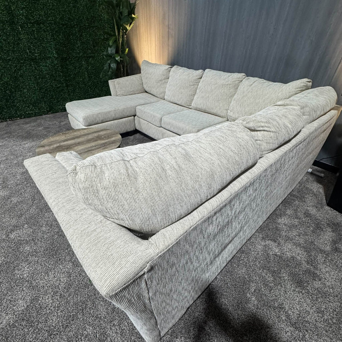 Cream Ushaped Sectional Sofa (Delivery Available!! )