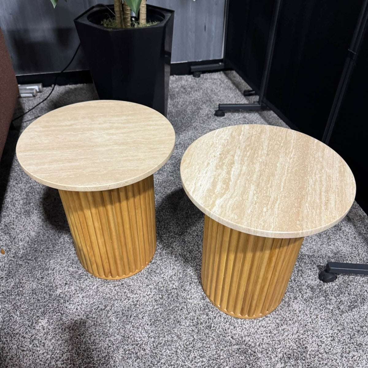 Article Tarvok Stone Side Tables | Set of 2 |  (Delivery Available!! )