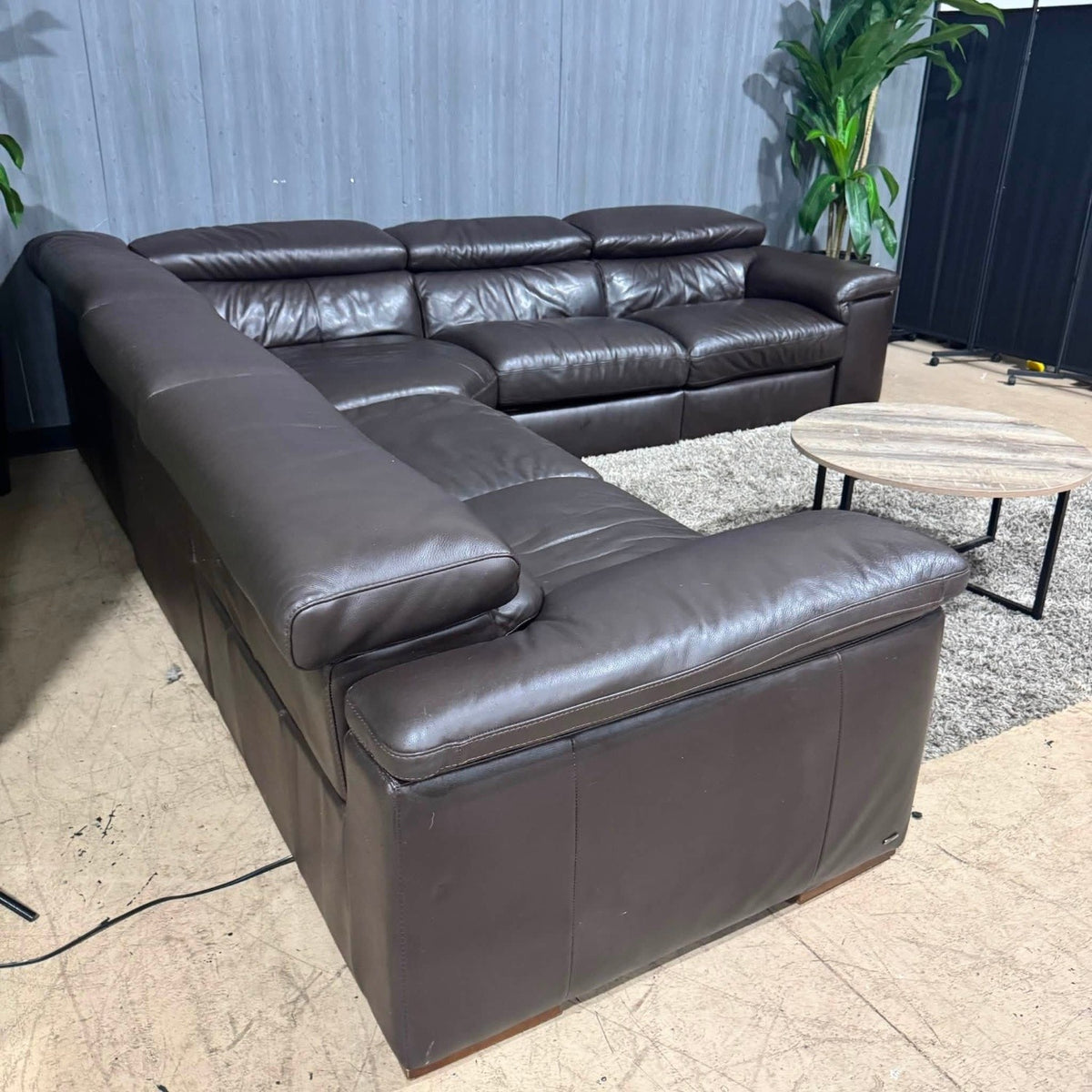 💎 Natuzzi Leather Reclining Sectional Sofa (Delivery Available!! )
